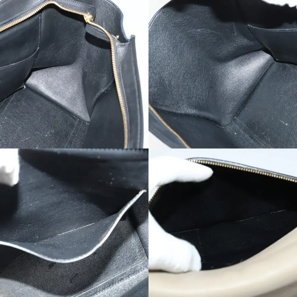 Celine Leather Trapeze Handbag Beige